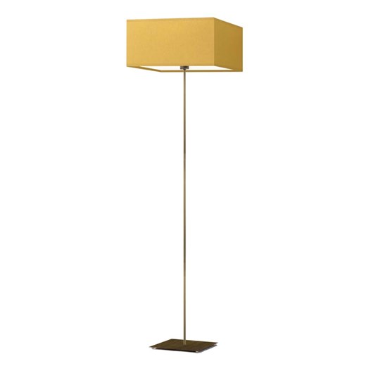 Designerska lampa podłogowa do salonu PRAGA z musztardowym abażurem 40x40 cm ze sklepu Lysne w kategorii Lampy podłogowe - zdjęcie 181867051