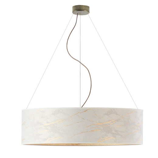 Nowoczesna lampa wisząca nad stół PORTO MARMUR fi - 80 cm - kolor biały ze sklepu Lysne w kategorii Lampy wiszące - zdjęcie 181867594