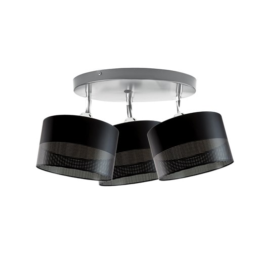 3-płomienna lampa sufitowa do sypialni DAKOTA GLAM z czarnymi, regulowanymi abażurami ze sklepu Lysne w kategorii Lampy sufitowe - zdjęcie 181868050
