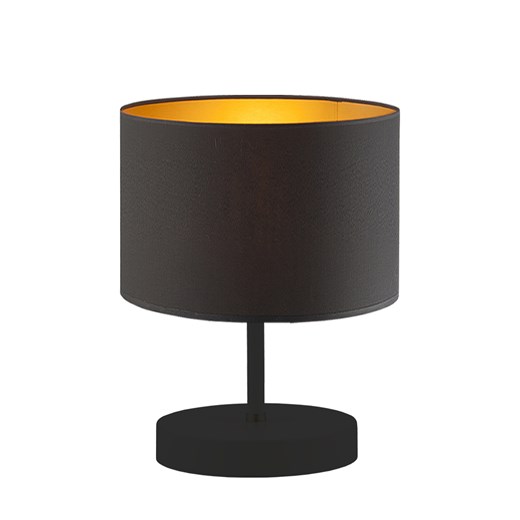 Minimalistyczna lampa stołowa z czarnym abażurem AWINION GOLD ze sklepu Lysne w kategorii Lampy stołowe - zdjęcie 181868221