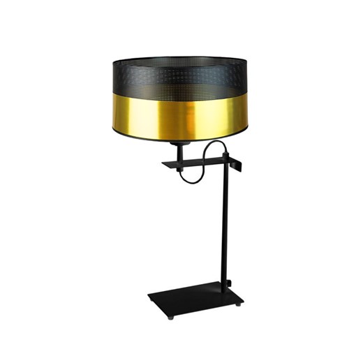 Designerska lampka nocna do czytania w sypialni ALASKA GLAM czarno - złota ze sklepu Lysne w kategorii Lampy stołowe - zdjęcie 181868320