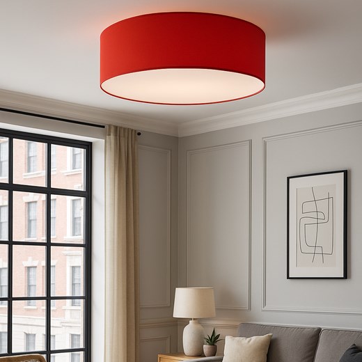 Czerwona lampa sufitowa do salonu DUBAJ fi - 60 cm ze sklepu Lysne w kategorii Lampy dziecięce - zdjęcie 181868681