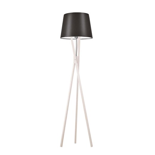 Biała lampa podłogowa na drewnianej podstawie ANDORA ze sklepu Lysne w kategorii Lampy podłogowe - zdjęcie 181869224