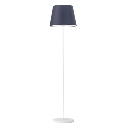 Biała lampa stojąca z granatowym abażurem VASTO ze sklepu Lysne w kategorii Lampy podłogowe - zdjęcie 181869324