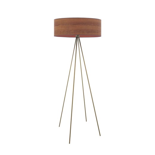 Lampa stojąca na metalowych nogach IBIZA ECO z designerskim abażurem w kolorze kasztanowym ze sklepu Lysne w kategorii Lampy podłogowe - zdjęcie 181870283