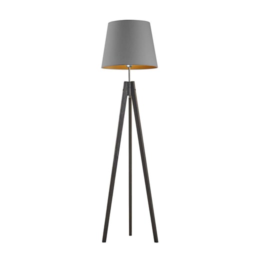 Drewniana lampa stojąca w stylu skandynawskim ARUBA GOLD ze sklepu Lysne w kategorii Lampy podłogowe - zdjęcie 181870733