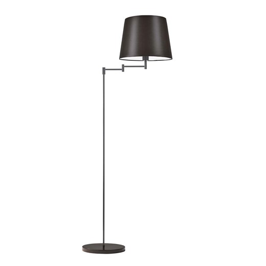 Klasyczna lampa stojąca do salonu z brązowym abażurem ASTI ze sklepu Lysne w kategorii Lampy podłogowe - zdjęcie 181870972