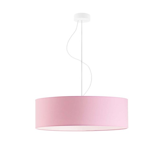 Biała lampa wisząca do pokoju dziecięcego HAJFA fi - 60 cm - kolor jasny różowy ze sklepu Lysne w kategorii Lampy dziecięce - zdjęcie 181871014