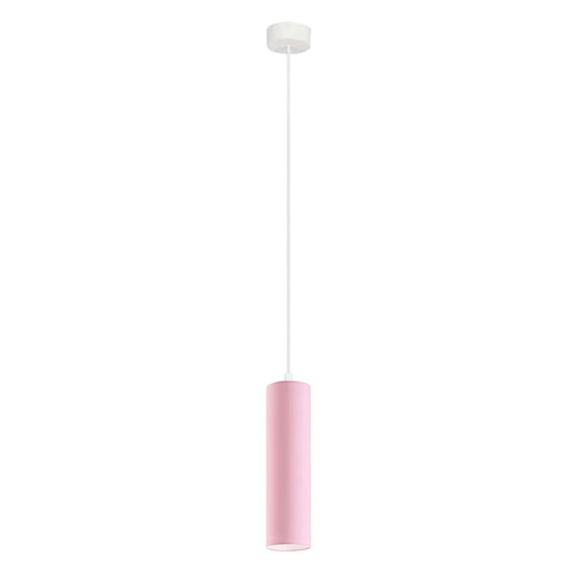 Różowa lampa wisząca do pokoju dziewczynki BEJRUT abażur tuba E27 ze sklepu Lysne w kategorii Lampy dziecięce - zdjęcie 181871933