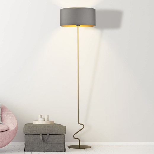 Uniwersalna lampa podłogowa JERSEY GOLD ze złotymi detalami ze sklepu Lysne w kategorii Lampy podłogowe - zdjęcie 181872651