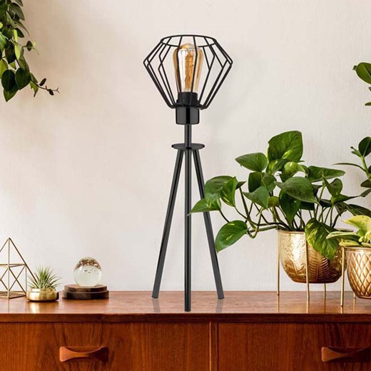 Industrialna lampka stołowa na trójnogu FERRARA  LOFT ze sklepu Lysne w kategorii Lampy stołowe - zdjęcie 181873393