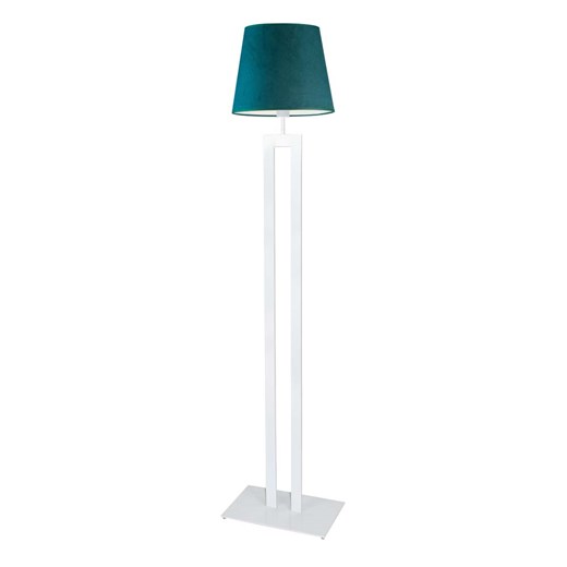Biała lampa stojąca z welurowym kloszem VEGAS VELUR ze sklepu Lysne w kategorii Lampy podłogowe - zdjęcie 181873941
