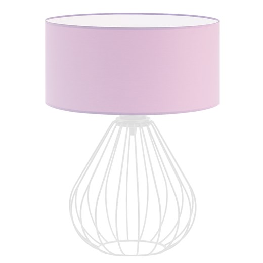 Biała lampa stołowa z pastelowym abażurem LUKKA ze sklepu Lysne w kategorii Lampy stołowe - zdjęcie 181874004