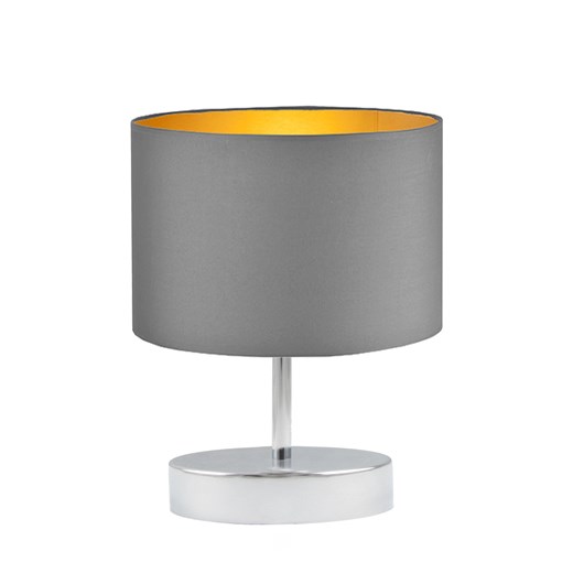 Abażurowa lampka nocna AWINION GOLD w kolorze szarym ze sklepu Lysne w kategorii Lampy stołowe - zdjęcie 181874993