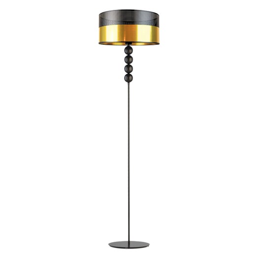Nowoczesna lampa podłogowa do salonu BERMUDY GLAM w czarno-złotej kolorystyce ze sklepu Lysne w kategorii Lampy podłogowe - zdjęcie 181875101