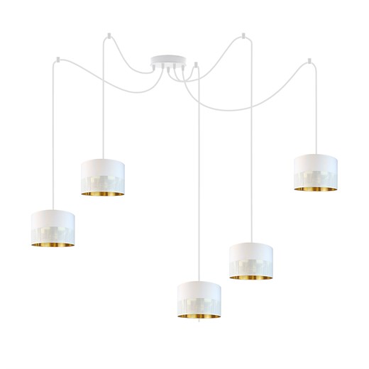 Biała lampa wisząca do jadalni nad stół WAIKIKI W5 GLAM ze sklepu Lysne w kategorii Lampy wiszące - zdjęcie 181875122