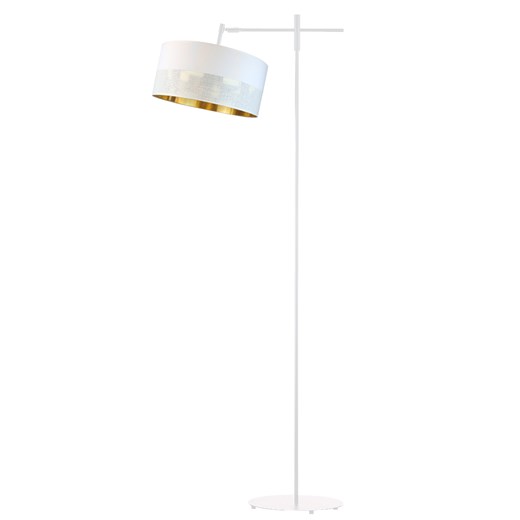 Biała lampa stojąca na wysięgniku regulowanym MELTON GLAM ze sklepu Lysne w kategorii Lampy podłogowe - zdjęcie 181875131