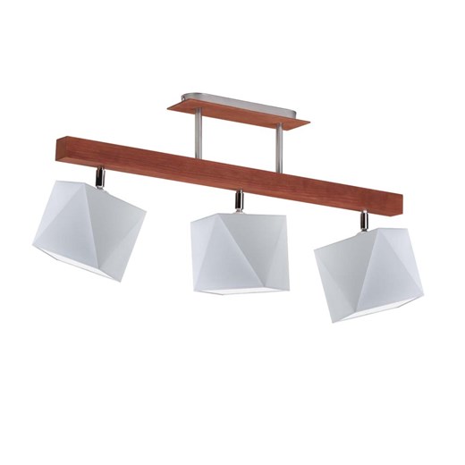 Mahoniowa lampa sufitowa do kuchni z trzema abażurami MIRAMAR ze sklepu Lysne w kategorii Lampy wiszące - zdjęcie 181876564