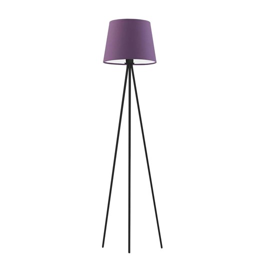 Nowoczesna lampa podłogowa na trójnogu z fioletowym abażurem RENO ze sklepu Lysne w kategorii Lampy podłogowe - zdjęcie 181878444