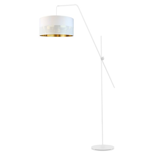 Biała regulowana lampa podłogowa BILBAO GLAM ze sklepu Lysne w kategorii Lampy podłogowe - zdjęcie 181879083