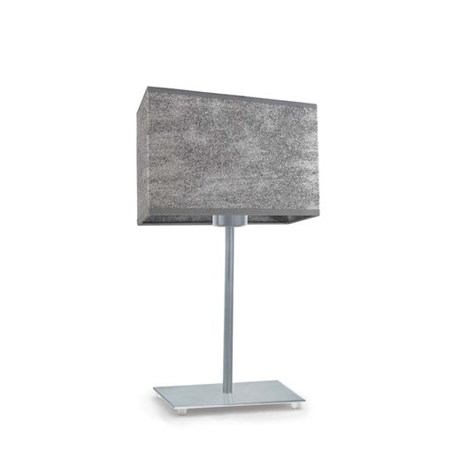Designerska lampka nocna do sypialni AMALFI w kolorze srebrnym z abażurem imitującym beton ze sklepu Lysne w kategorii Lampy stołowe - zdjęcie 181879224