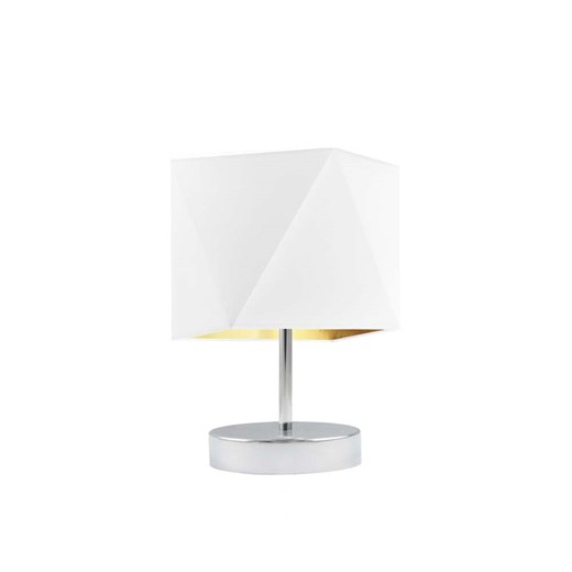 Biała lampa stołowa do salonu glamour ASADENA GOLD ze sklepu Lysne w kategorii Lampy stołowe - zdjęcie 181880240