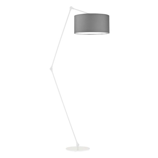 Lampa podłogowa stalowa z szarym kloszem i regulowanym ramieniem BARI ze sklepu Lysne w kategorii Lampy podłogowe - zdjęcie 181880351
