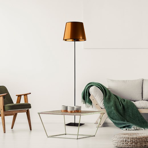 Designerska lampa stojąca PALERMO MIRROR z miedzianym abażurem ze sklepu Lysne w kategorii Lampy podłogowe - zdjęcie 181880403