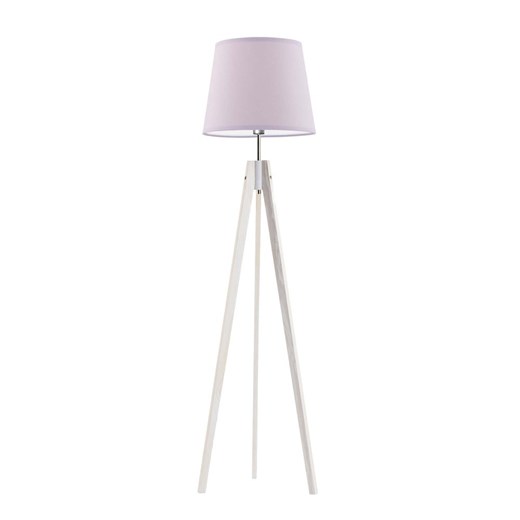 Biała lampa stojąca na trójnogu z drewna ARUBA ze sklepu Lysne w kategorii Lampy podłogowe - zdjęcie 181880591