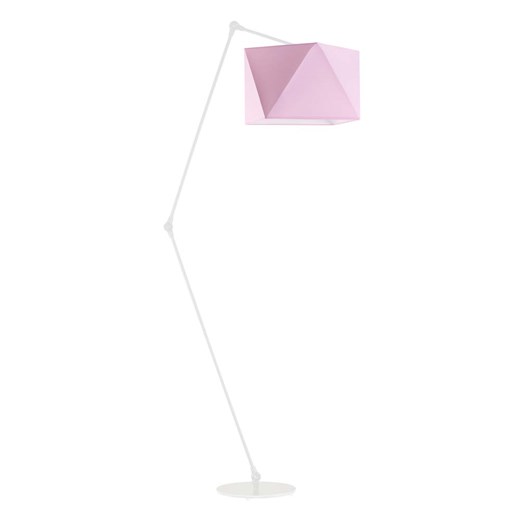 Regulowana lampa stojąca do czytania OSAKA z różowym abażurem ze sklepu Lysne w kategorii Lampy podłogowe - zdjęcie 181880961