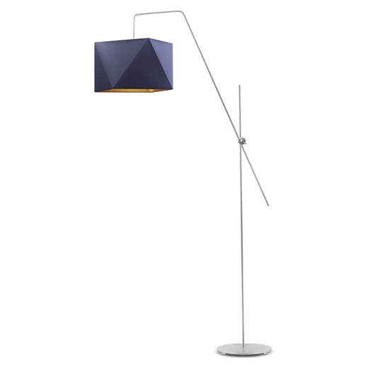 Srebrna lampa podłogowa do sypialni na wysięgniku TOLEDO GOLD ze sklepu Lysne w kategorii Lampy podłogowe - zdjęcie 181881301
