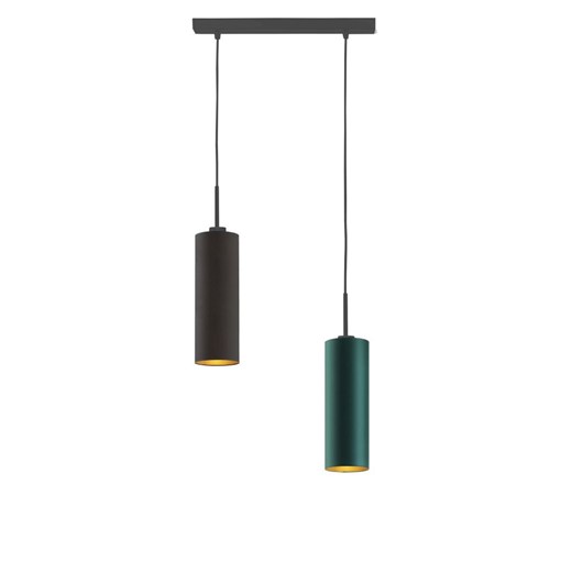 Podwójna lampa na listwie sufitowej MADERA GOLD z kolorowymi kloszami ze sklepu Lysne w kategorii Lampy wiszące - zdjęcie 181882510