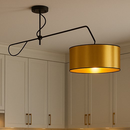 Złota lampa sufitowa do kuchni z regulacją kąta padania światła RIO MIRROR ze sklepu Lysne w kategorii Lampy sufitowe - zdjęcie 181882941