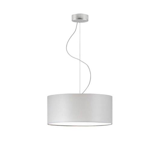 Klasyczna lampa wisząca z abażurem w kolorze szarym HAJFA fi - 40 cm - kolor jasny szary ze sklepu Lysne w kategorii Lampy wiszące - zdjęcie 181883313