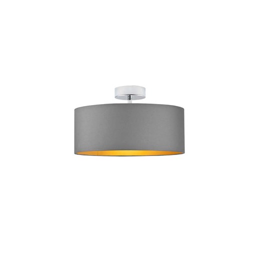 Skandynawska plafoniera do sypialni z abażurem ze złotym wnętrzem WENECJA GOLD fi - 30 cm ze sklepu Lysne w kategorii Lampy sufitowe - zdjęcie 181885290