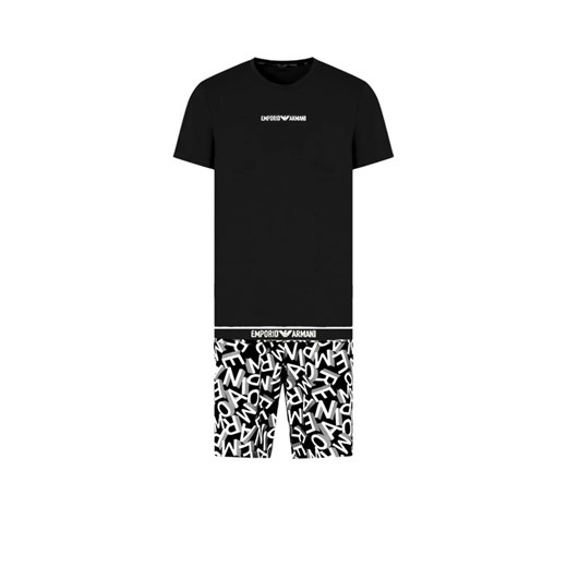 Emporio Armani Underwear Piżama EM000400 AF10794 FC143 Czarny Regular Fit ze sklepu MODIVO w kategorii Piżamy męskie - zdjęcie 181886453