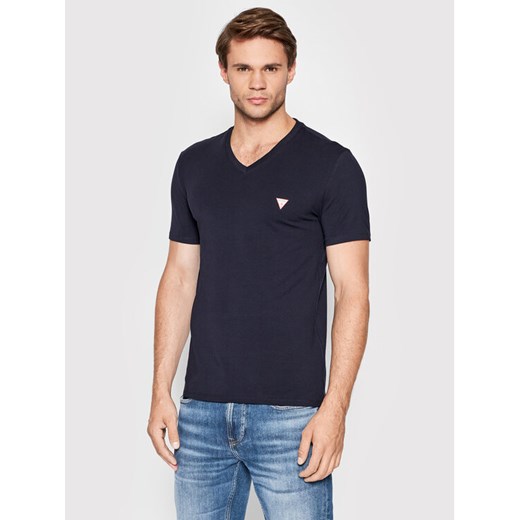 Guess T-Shirt M2YI32 J1311 Granatowy Super Slim Fit ze sklepu MODIVO w kategorii T-shirty męskie - zdjęcie 181887410