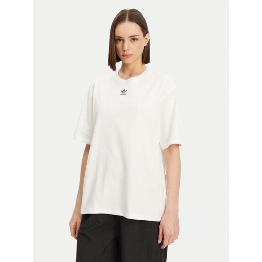 adidas T-Shirt Essentials Boyfriend JC8967 Biały Oversize ze sklepu MODIVO w kategorii Bluzki damskie - zdjęcie 181887731