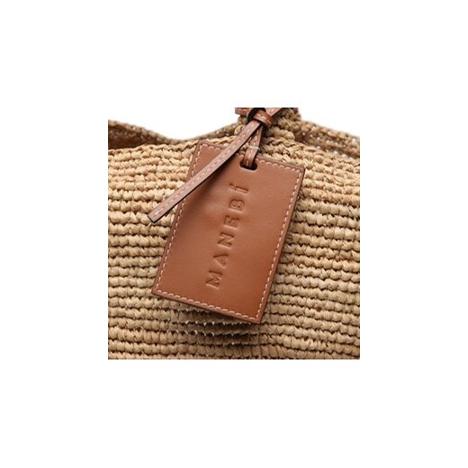 Manebi Torebka Natural Raffia Summer Bag V 2.2 AD Brązowy Manebi 00 MODIVO