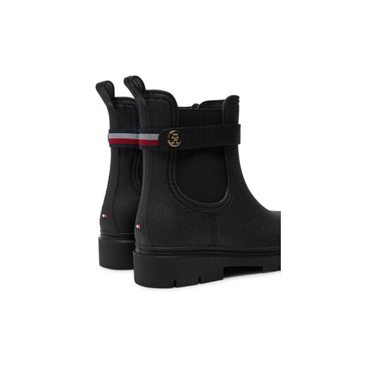 Kalosze Tommy Hilfiger Th Stud Rubberised Rainboot FW0FW08168 Czarny Tommy Hilfiger 37 eobuwie.pl