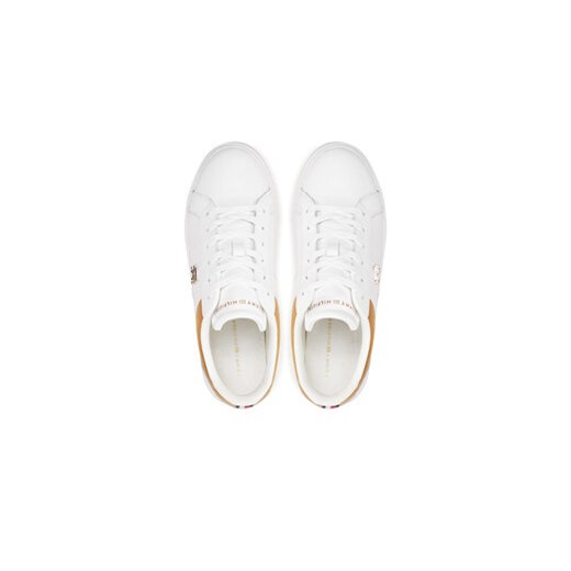 Sneakersy Tommy Hilfiger Th Platform Court Sneaker Gld FW0FW08073 Biały Tommy Hilfiger 41 eobuwie.pl