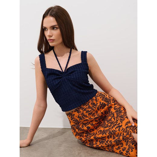 Mohito - Krótki top - granatowy Mohito L Mohito