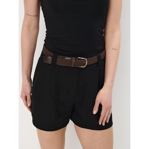 Mohito - Czarne szorty z lnu i wiskozy - czarny Mohito 32 Mohito