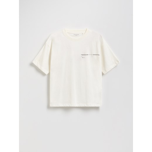 Reserved - Bawełniany t-shirt 2 pack - złamana biel Reserved 134 (8 lat) Reserved