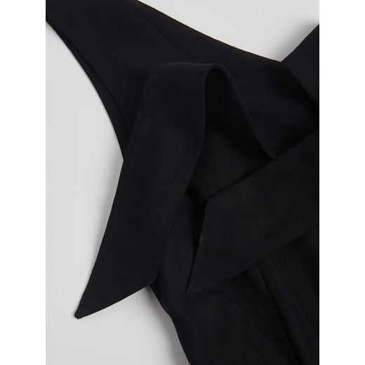 Reserved - Kombinezon z wiskozą i dodatkiem lnu - czarny Reserved XS Reserved