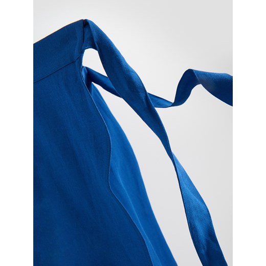 Reserved - Spódnica maxi z dodatkiem lnu - niebieski Reserved L Reserved