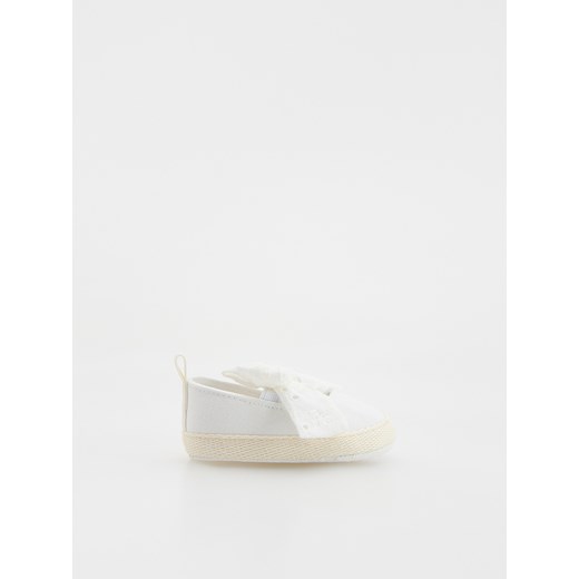 Reserved - Bawełniane balerinki - złamana biel Reserved 20/21 Reserved