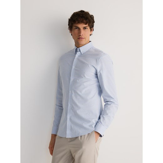 Reserved - Koszula slim fit w kratę - jasnoniebieski ze sklepu Reserved w kategorii Koszule męskie - zdjęcie 181913262