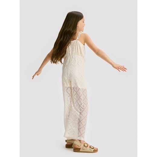 Reserved - Ażurowy kombinezon - złamana biel Reserved 140 (9 lat) Reserved