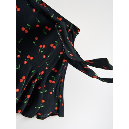 Reserved - Wzorzyste spódnico-szorty z wiązaniem - wielobarwny Reserved L Reserved